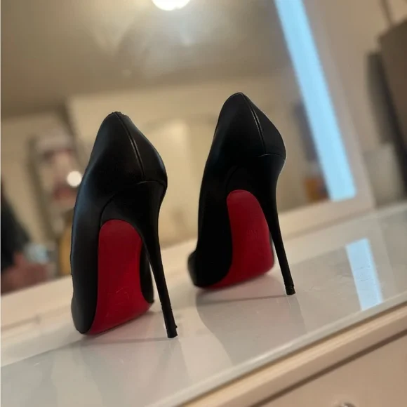 Christian Louboutin Pigalle Follies 100 black nappa leather EU 38.5 - Picture 5 of 11